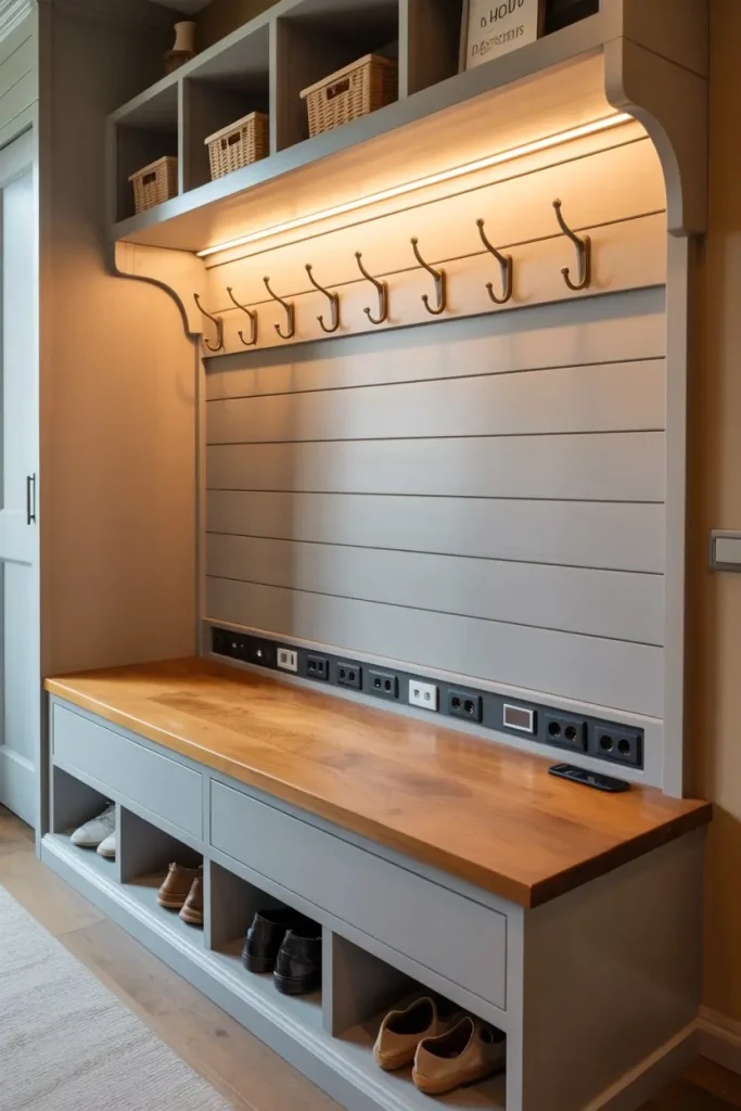 Custom Bench with Charging Station