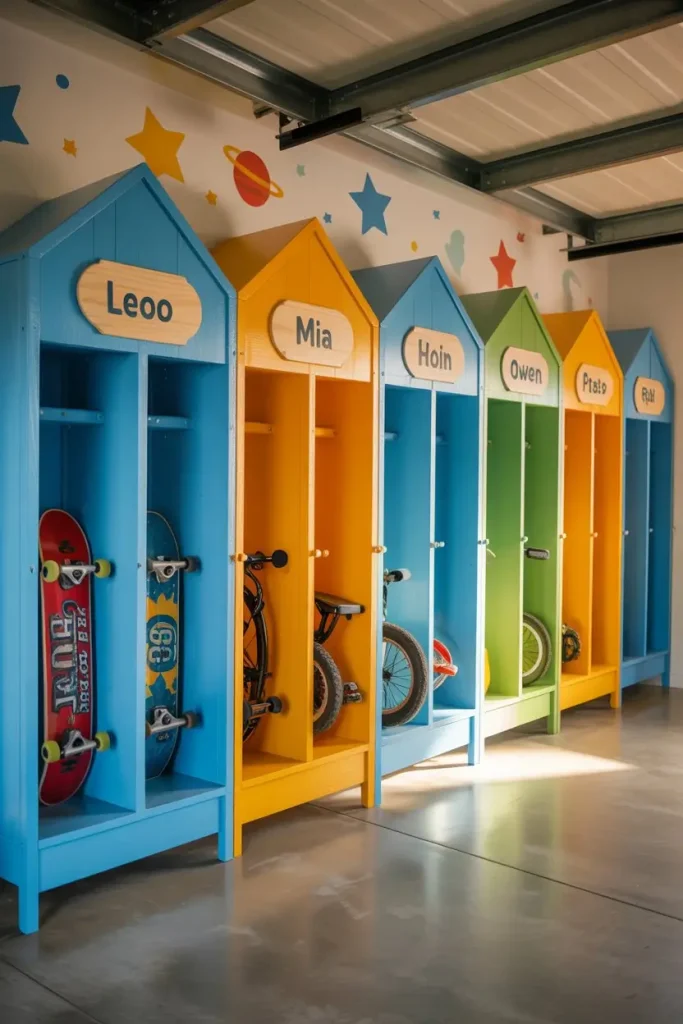 Custom-Built Wooden Toy Lockers