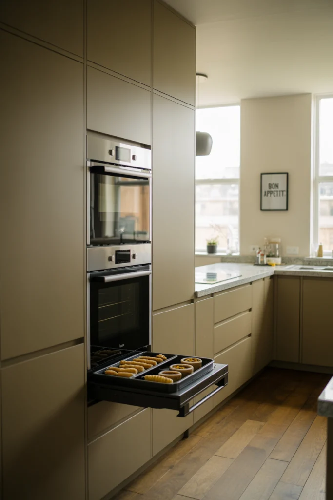 Custom Height Double Oven Cabinets for Ergonomic Comfort