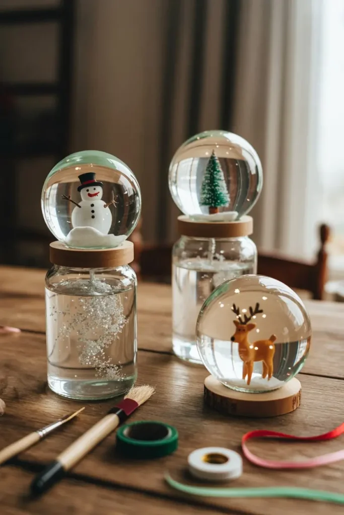 DIY Snow Globes with Jars