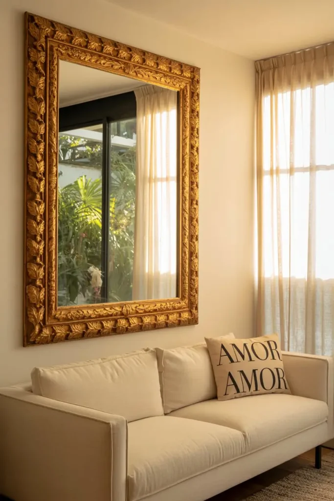 Decorative Mirrors That Open Up Her Home