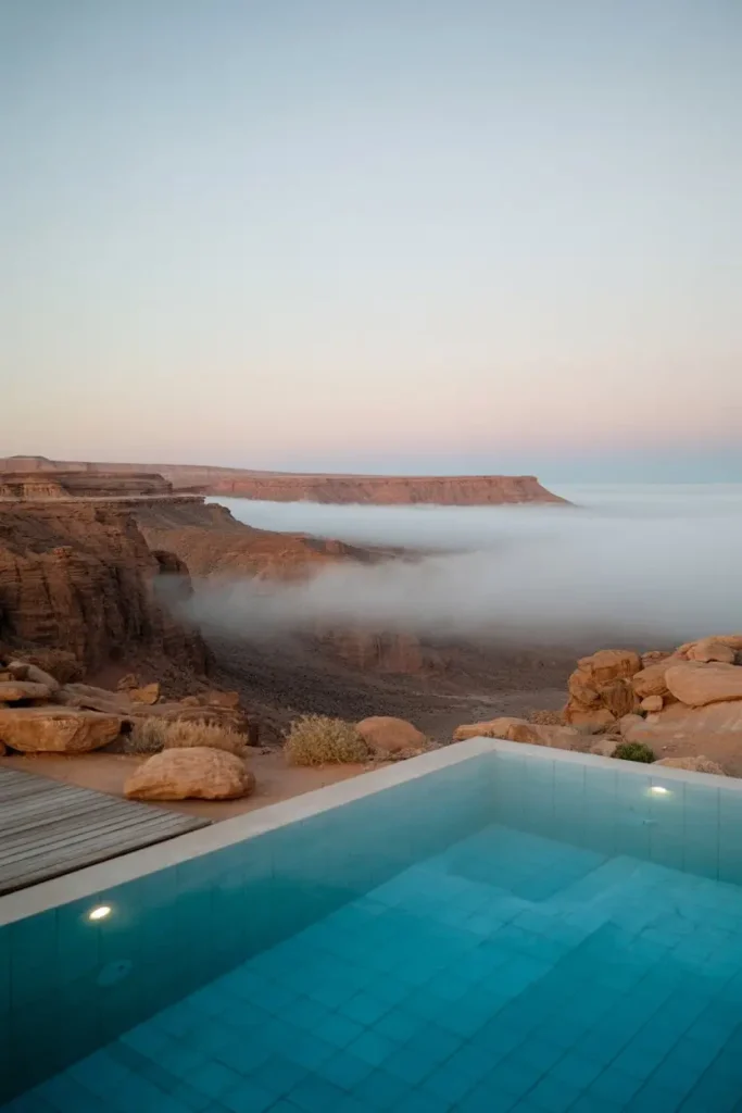 Desert Heights with Cloud-Like Horizons