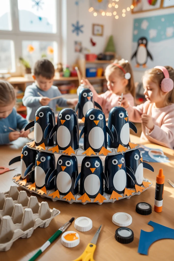 Egg Carton Penguins for Group Projects