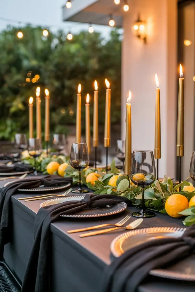 Elegant Black-and-Gold Contrast