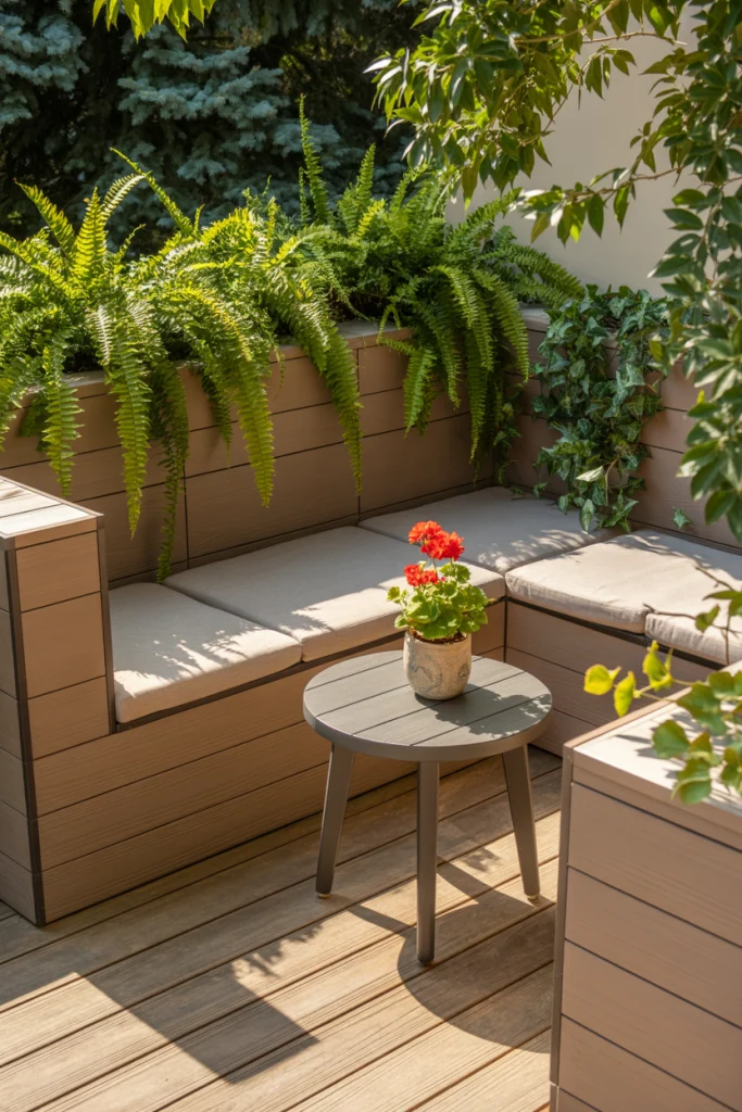 Elevated Planter Benches for Compact Decks