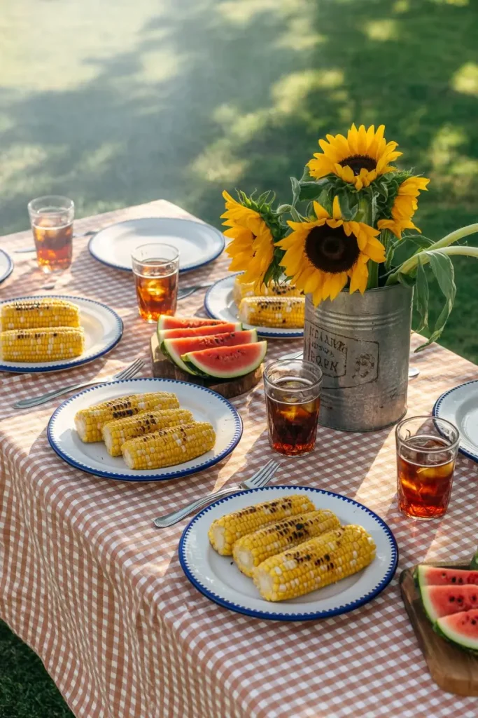 Farmhouse Charm with Checkered Patterns