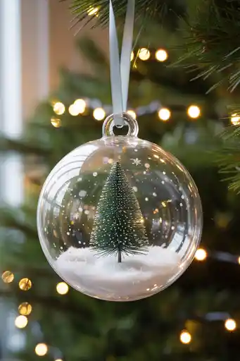 Faux Snow Globe Ornaments