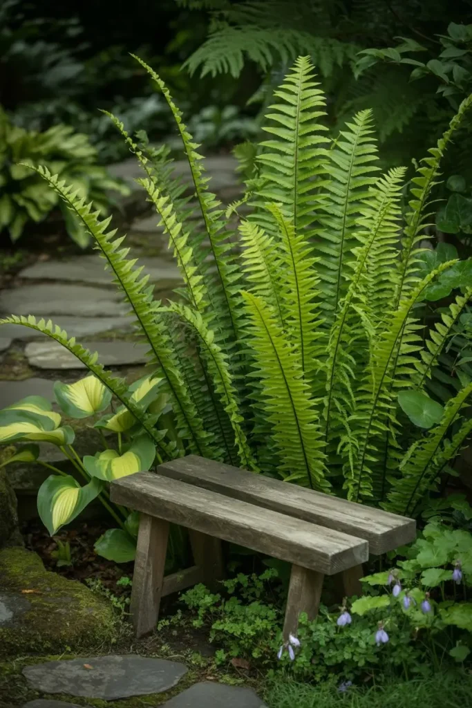 Fern-Filled Shade Corners