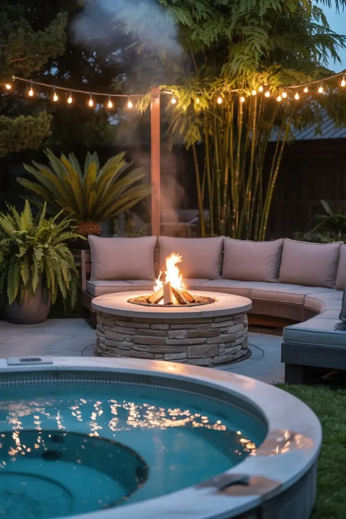Fire and Water Hot Tub Ambiance