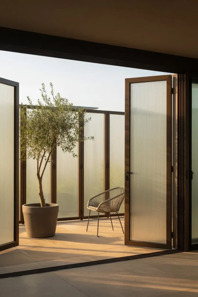 Glass Panels with Frosted or Tinted Finish