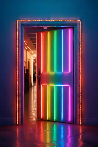 Glow-in-the-Dark Rainbow Door