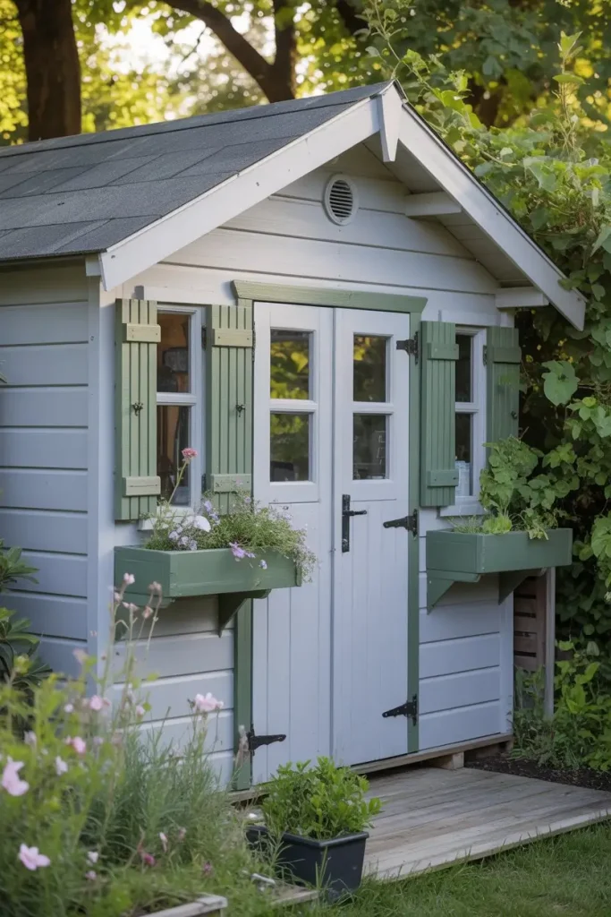 Grey with Green Accents for a Garden Blend