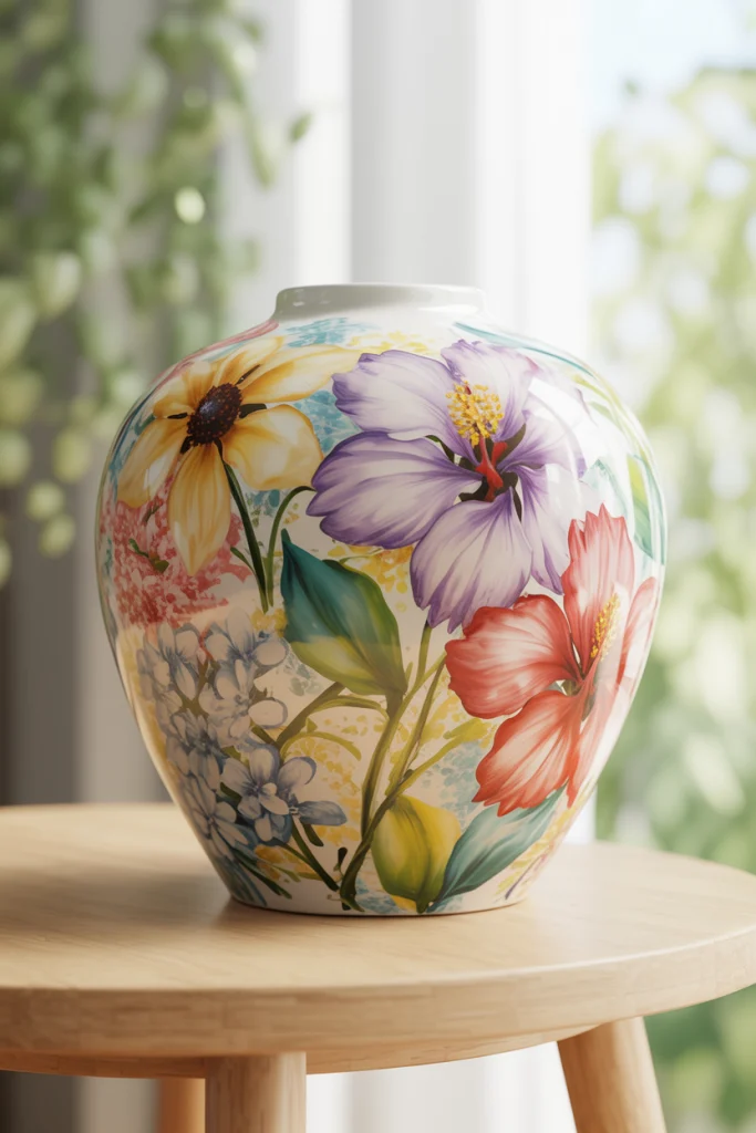Hand-Painted Floral Motifs