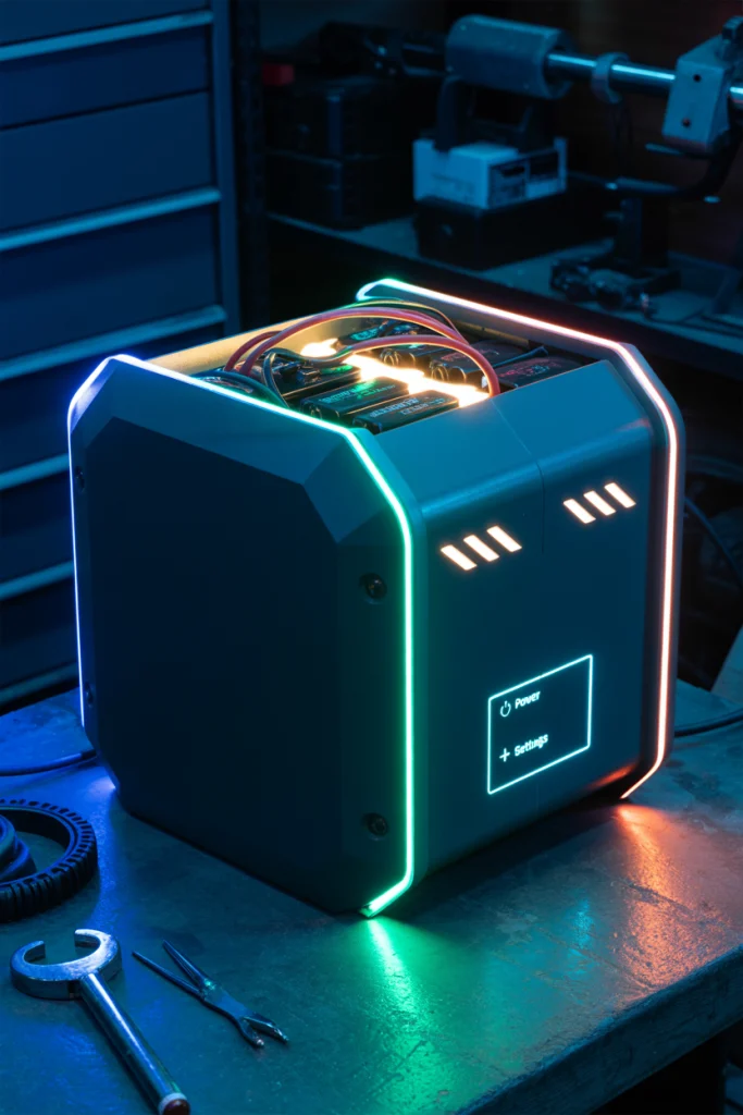 High-Tech Battery Box with LED Lighting