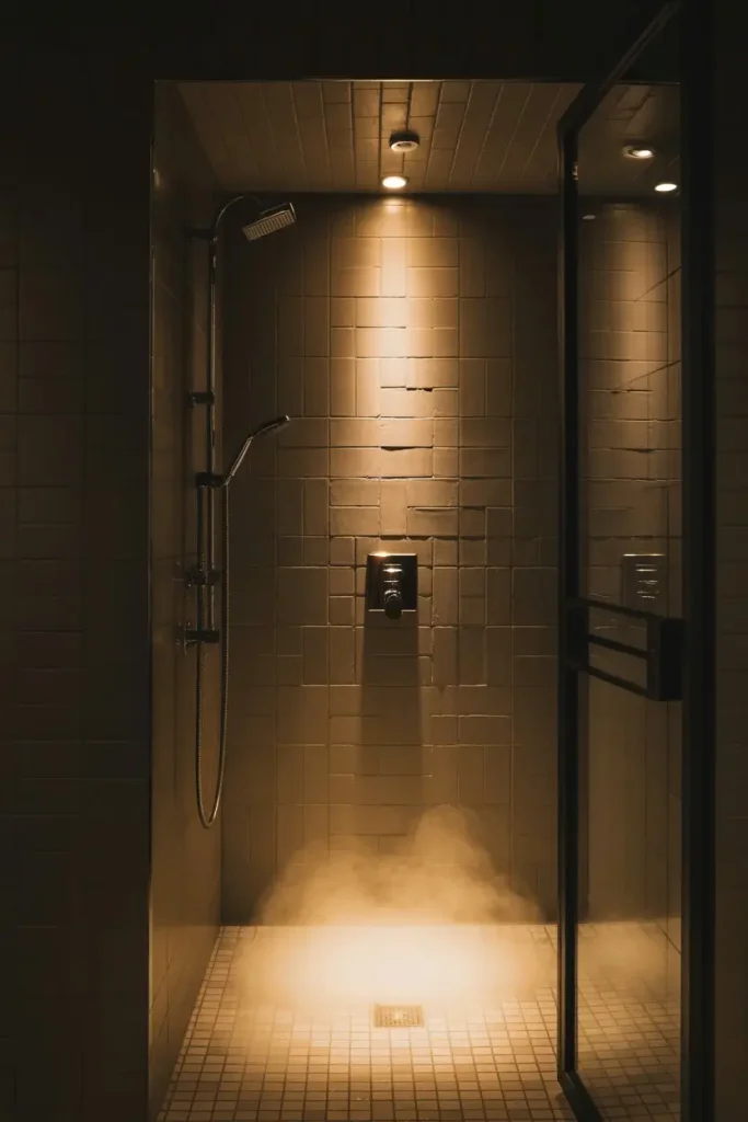 Highlighting the Shower with Recessed Lights