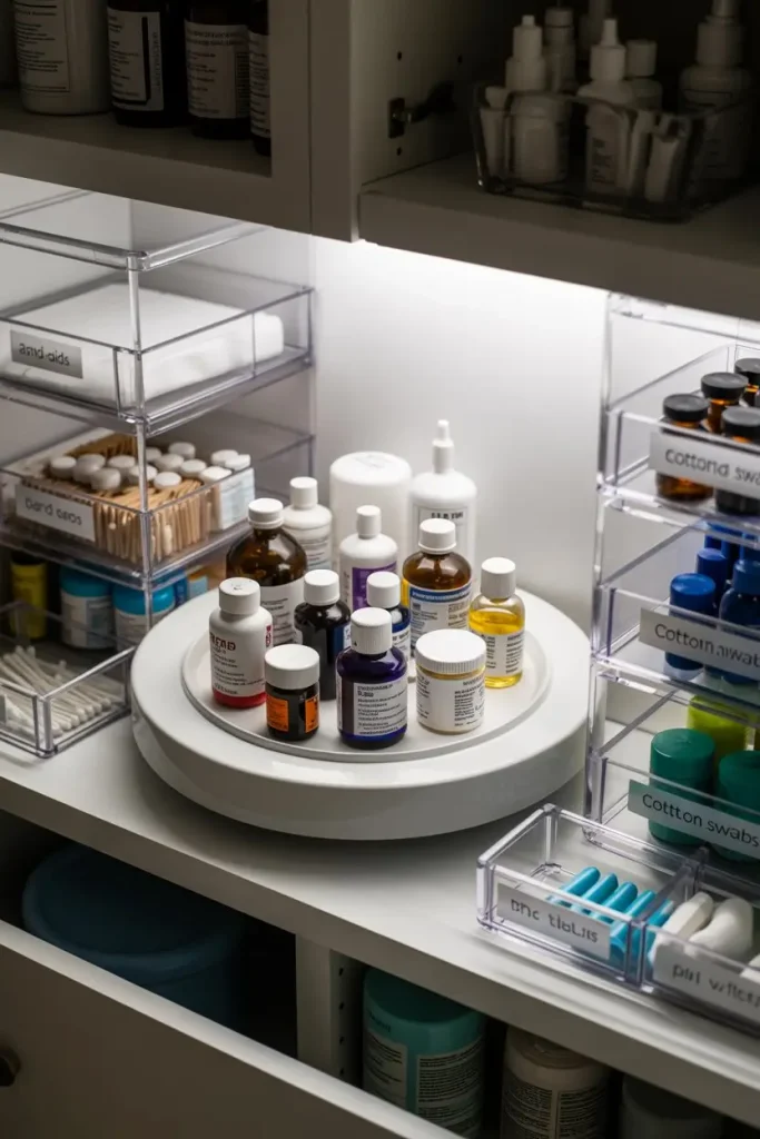 Incorporate a Lazy Susan for Odd-Sized Items