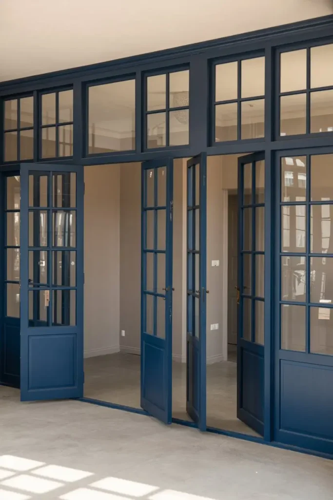 Interior French Windows or Doors Without Glass