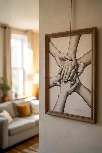 Interlocking Hands Drawings