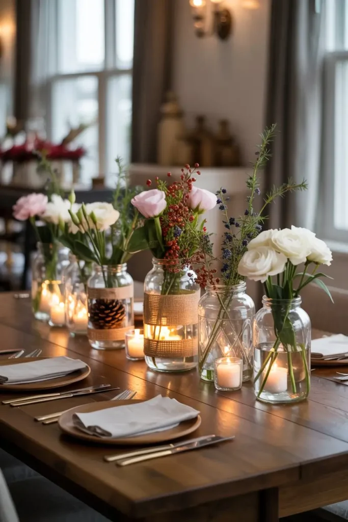 Jar Centerpieces for Dining Tables