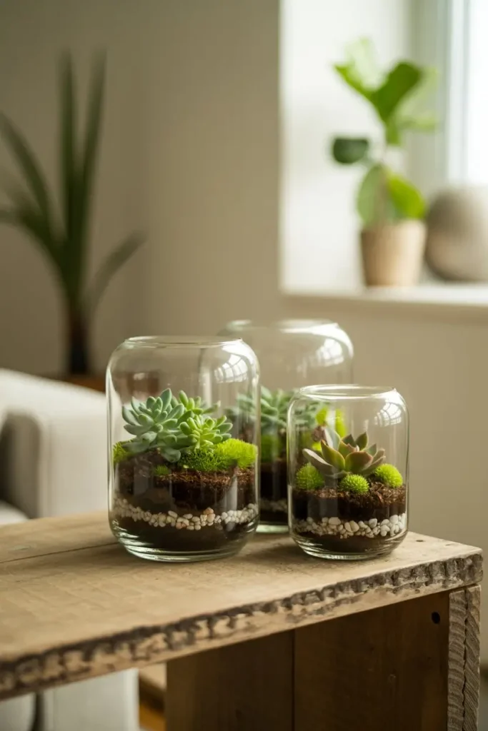 Jar Terrariums for Green Lovers