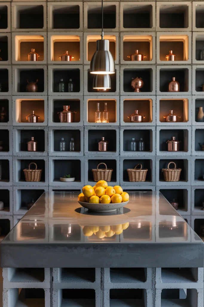 Kitchen Island with Industrial Flair