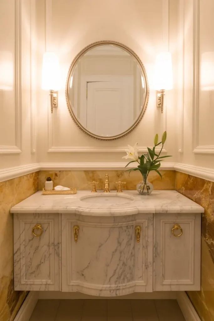 Marble or Stone Wainscoting