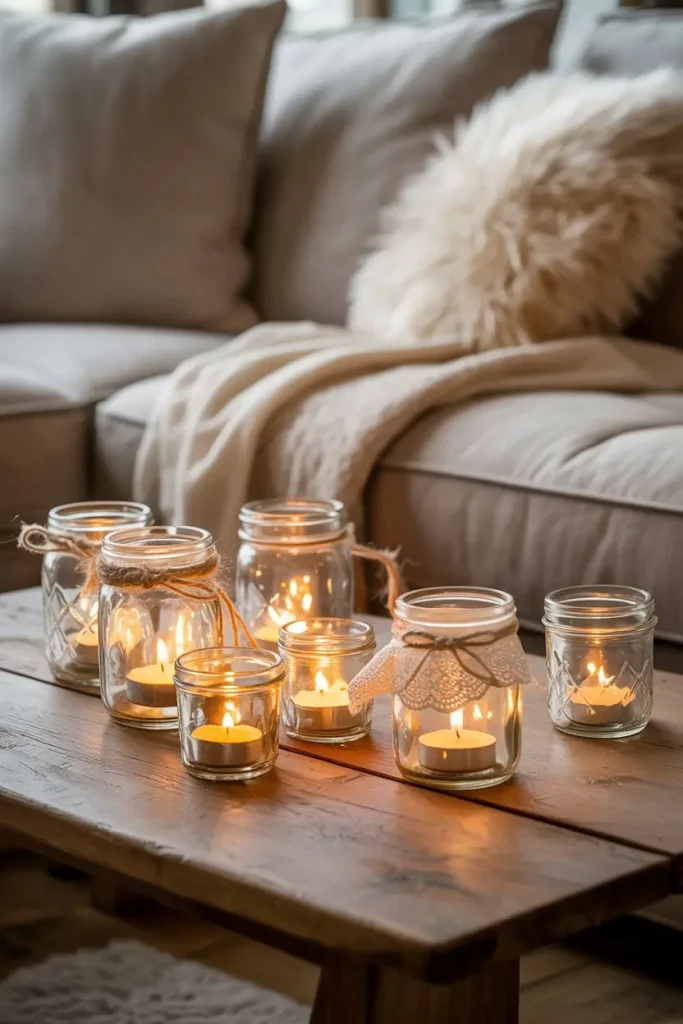 Mason Jar Candle Holders for Cozy Nights