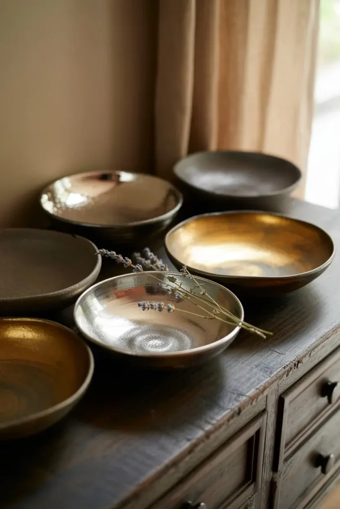 Metallic Glazed Bowls