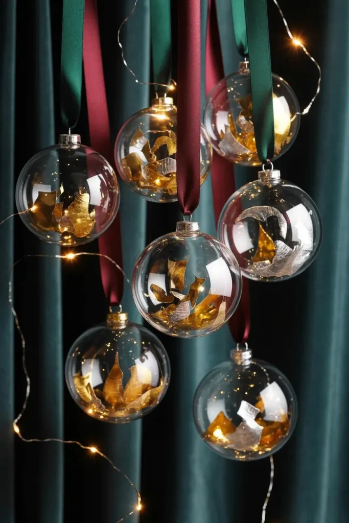 Metallic Leaf Ornaments for Luxe Style
