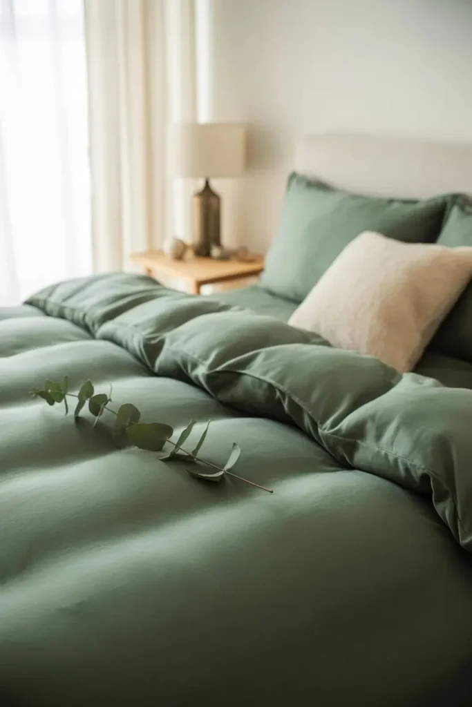 Minimalist Forest Green Bedding Ideas