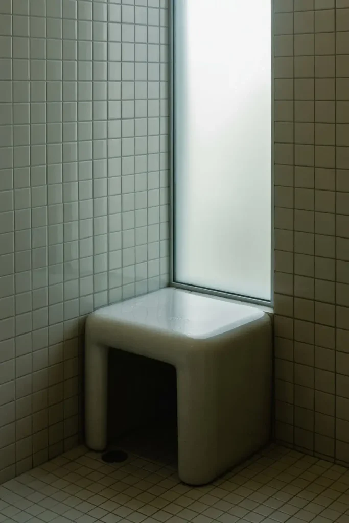 Minimalist Shower Bench for Small Bathrooms