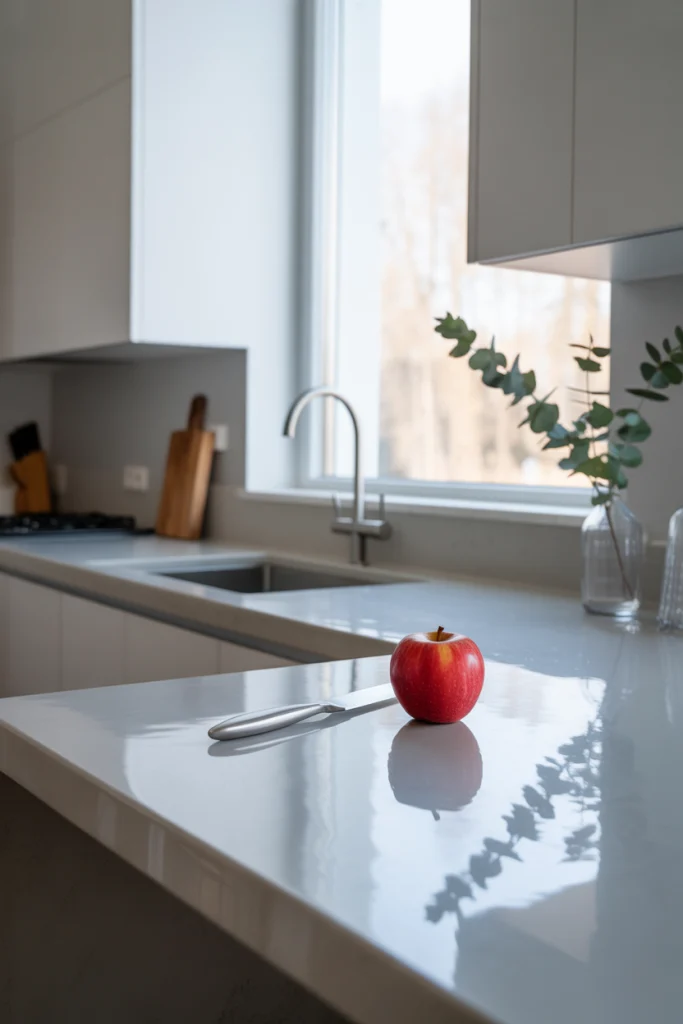 Minimalist White Concrete Resin