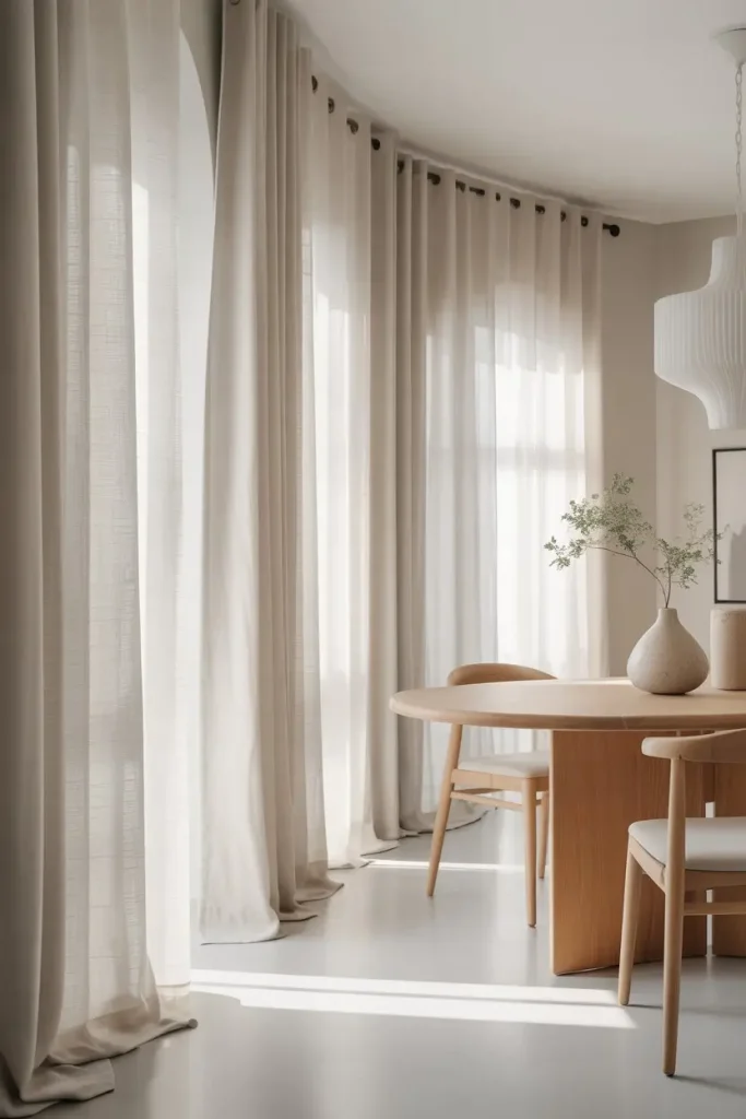 Minimalist White Curtains