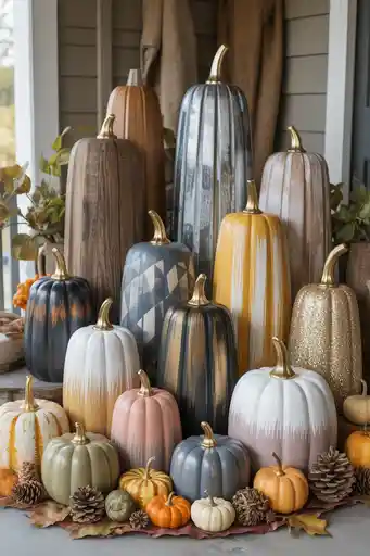 Mix-and-Match Wooden Pumpkin Displays