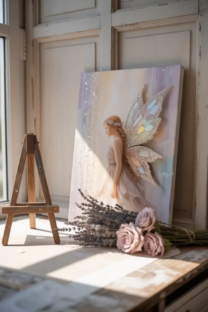 Mixed-Media Fairy Paintings with Textures