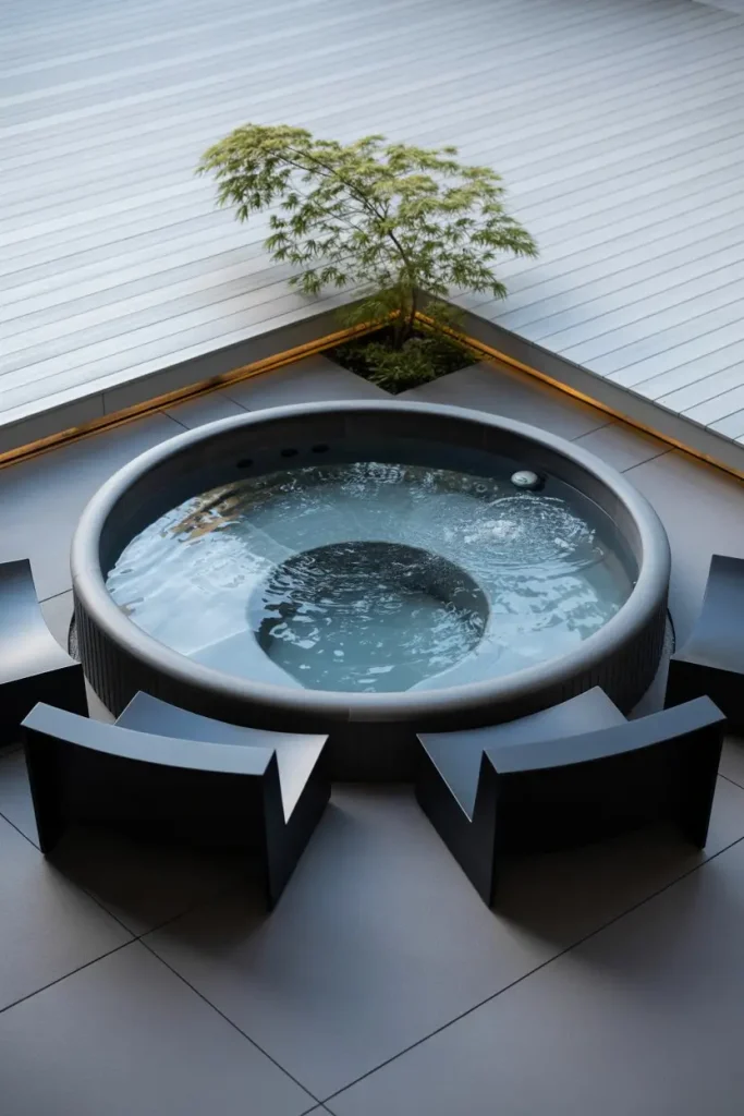 Modern Minimalist Hot Tub Design