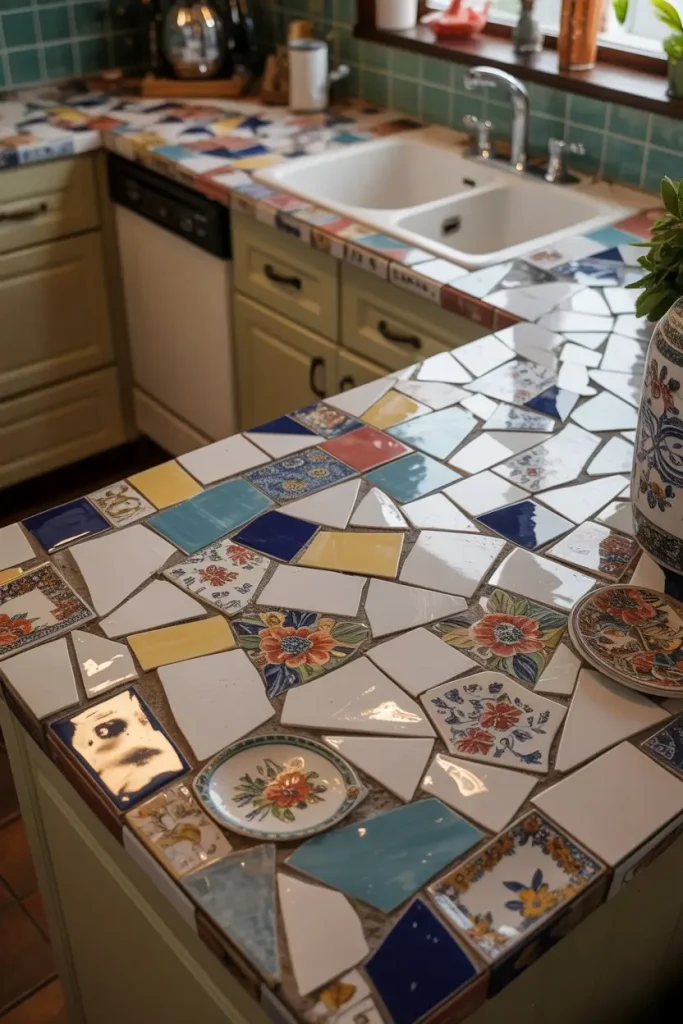 Mosaic Countertops with Bold Designs