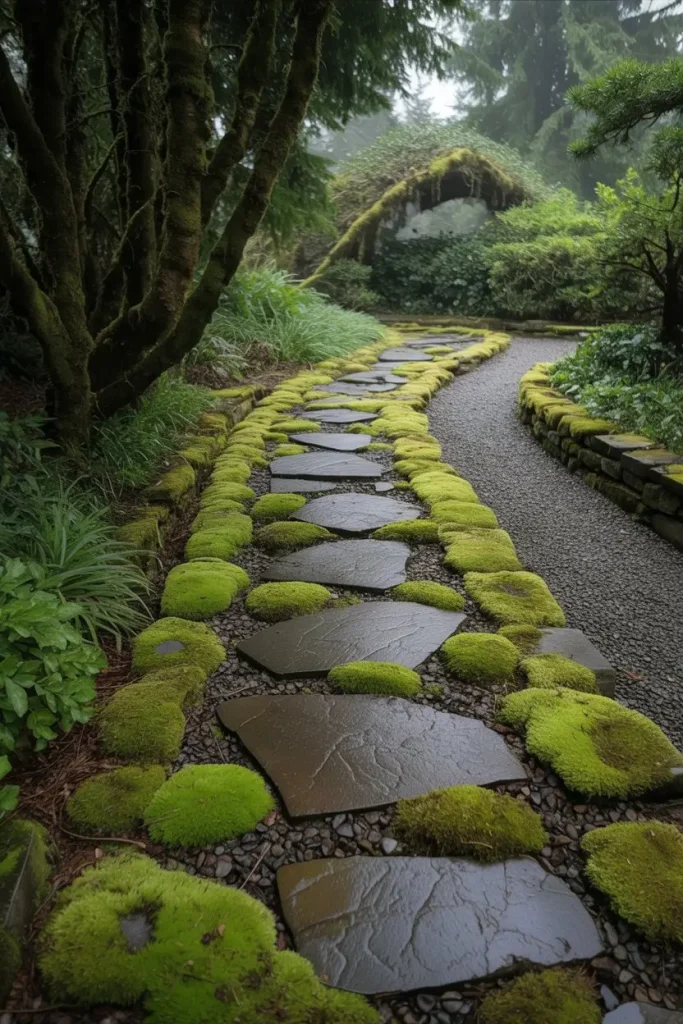 Moss-Covered Stones and Soft Pathways