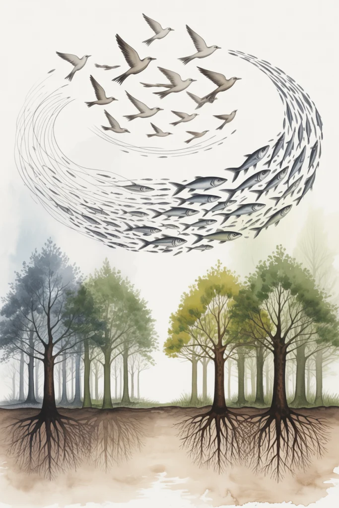 Nature-Inspired Unity Drawings