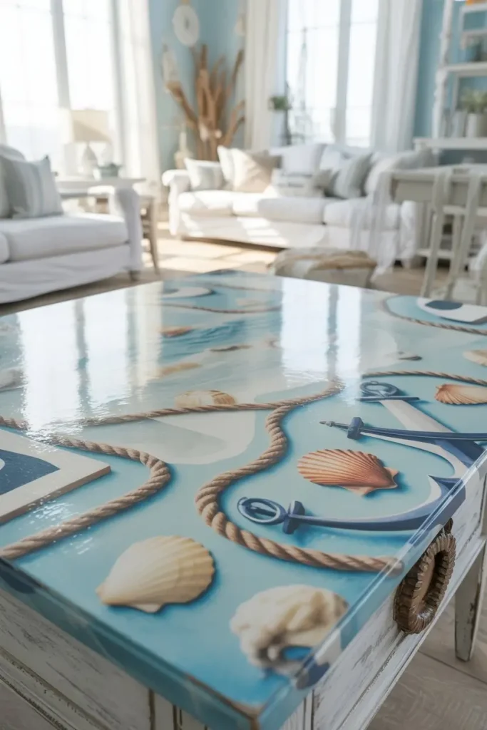 Nautical-Themed Decoupage for Coastal Homes
