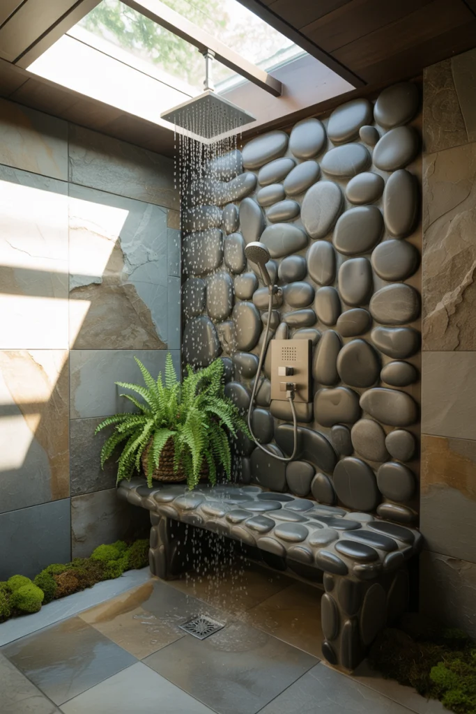 Outdoor-Inspired Natural Stone Bench