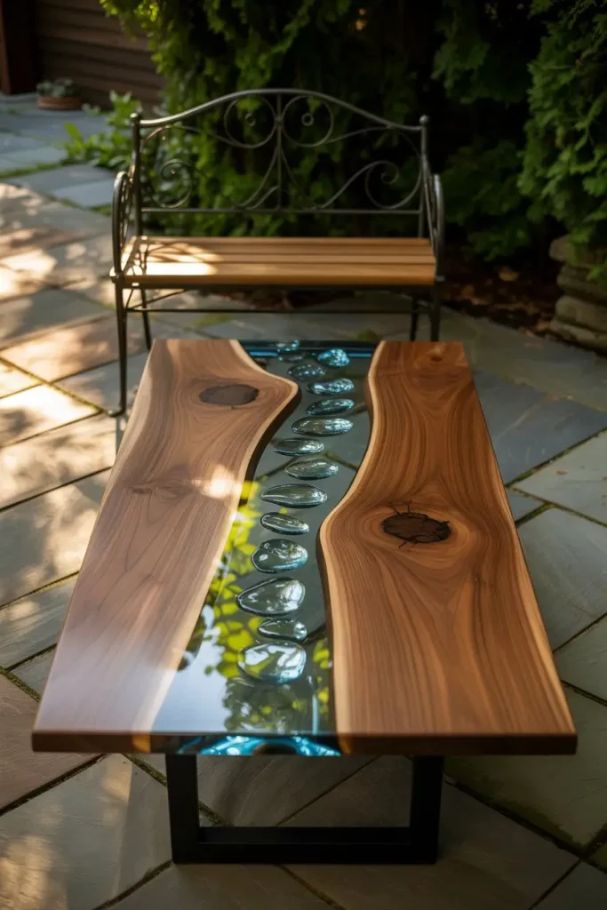 Outdoor River Table That Blends with Nature