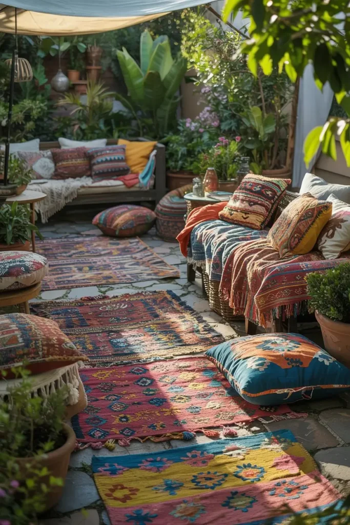 Outdoor Rugs and Textile Layers
