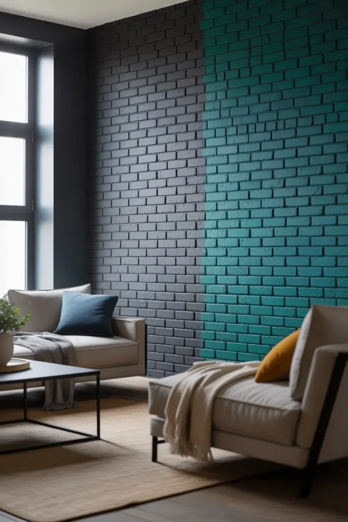 Painted Brick Walls for Bold Color Statements