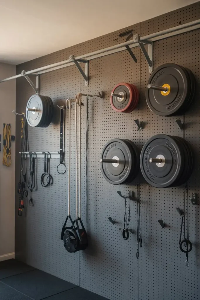 Pegboard Plate Storage
