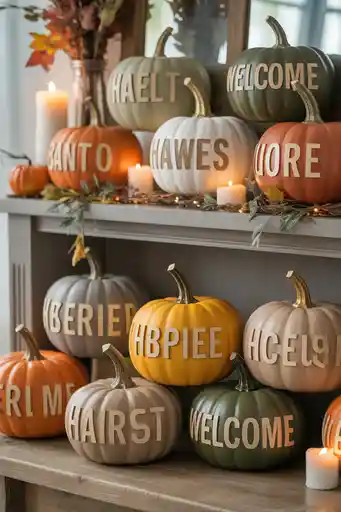 Personalized Wooden Pumpkins with Names or Words