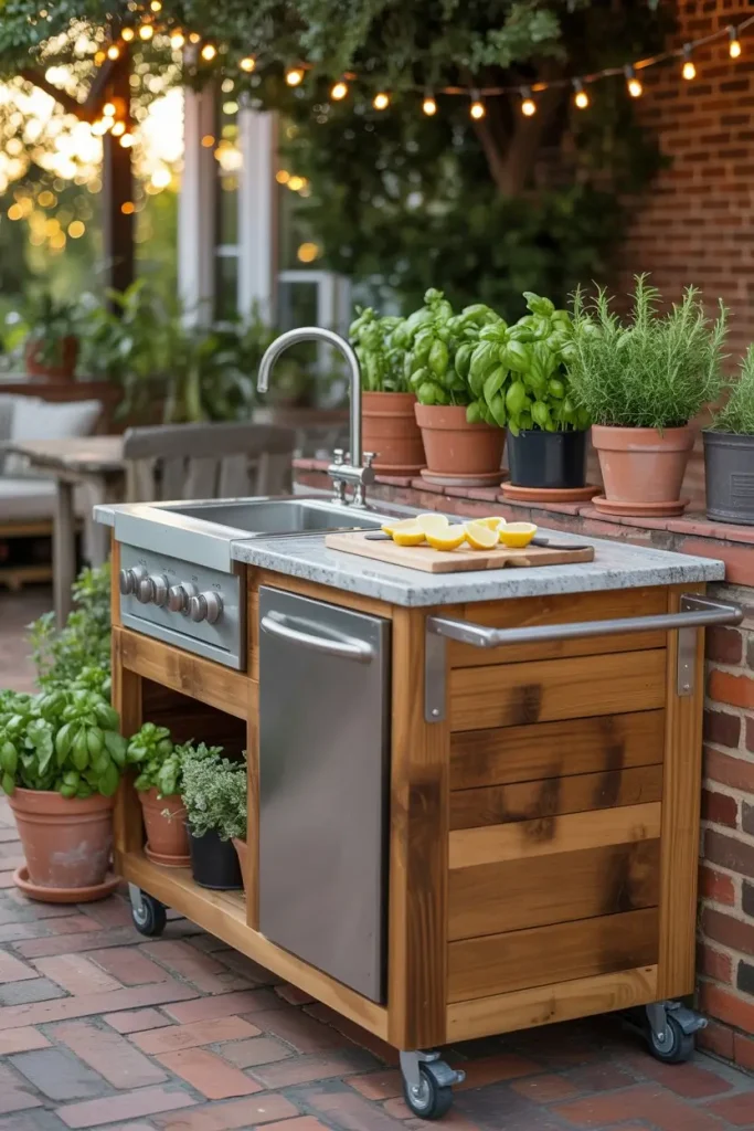 Portable Outdoor Kitchen on Wheels