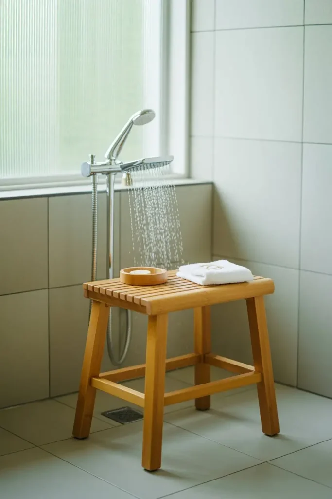 Portable Shower Stool for Flexibility