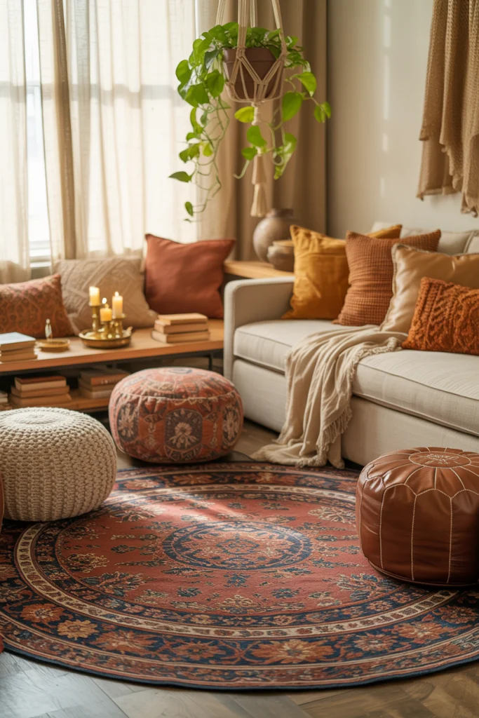 Poufs for a Casual, Playful Touch
