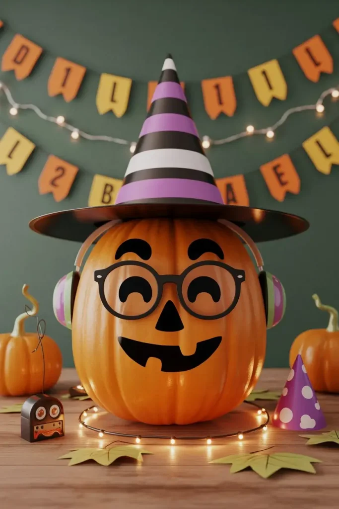 Pumpkin Faces with Accessories